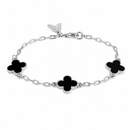 Pulseira Luck Leaf Three Preta