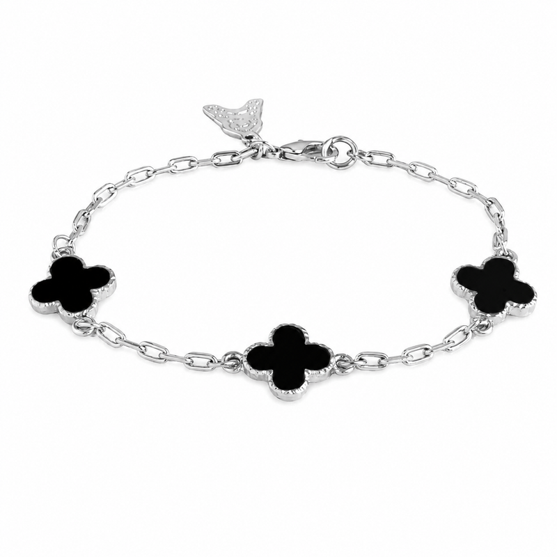 Pulseira Luck Leaf Three Preta