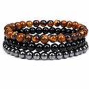 Kit 3 Pulseiras De Pedras Naturais 8mm