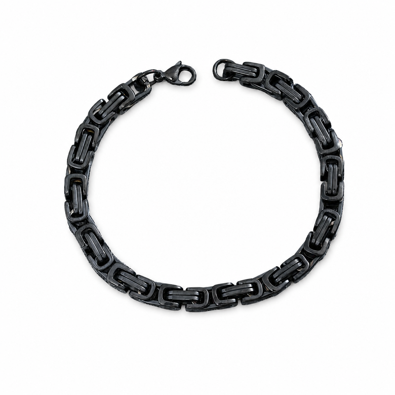 Pulseira De Titânio Preto | Tendência Do Estilo Hip Hop Sz