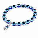 Pulseira Olho Grego Azul com Pingente Hamsá
