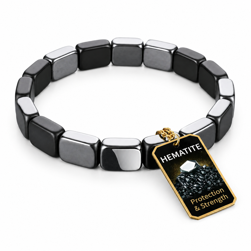 Pulsera Masculina Fortalecedora em Hematita Natural Original