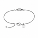 Pulseira Masculina de São Bento de Corrente de Aço Prateada