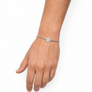 Pulseira Masculina de São Bento de Corrente de Aço Prateada
