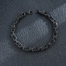 Pulseira De Titânio Preto | Tendência Do Estilo Hip Hop Sz