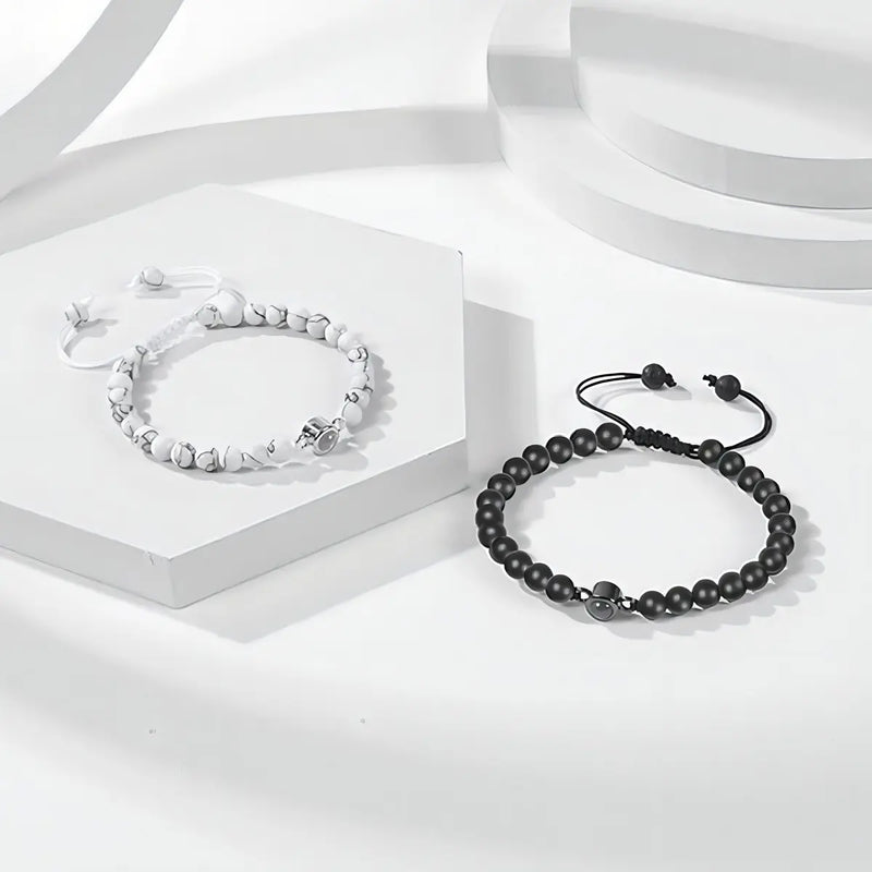 Pulseiras Casal Preto e Branco