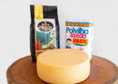 KIT PARA PÃO DE QUEIJO - 1 QUEIJO CANASTRA CURADO 600G + 1 KG POLVILHO  + 1 CAFÉ GOURMET 500G